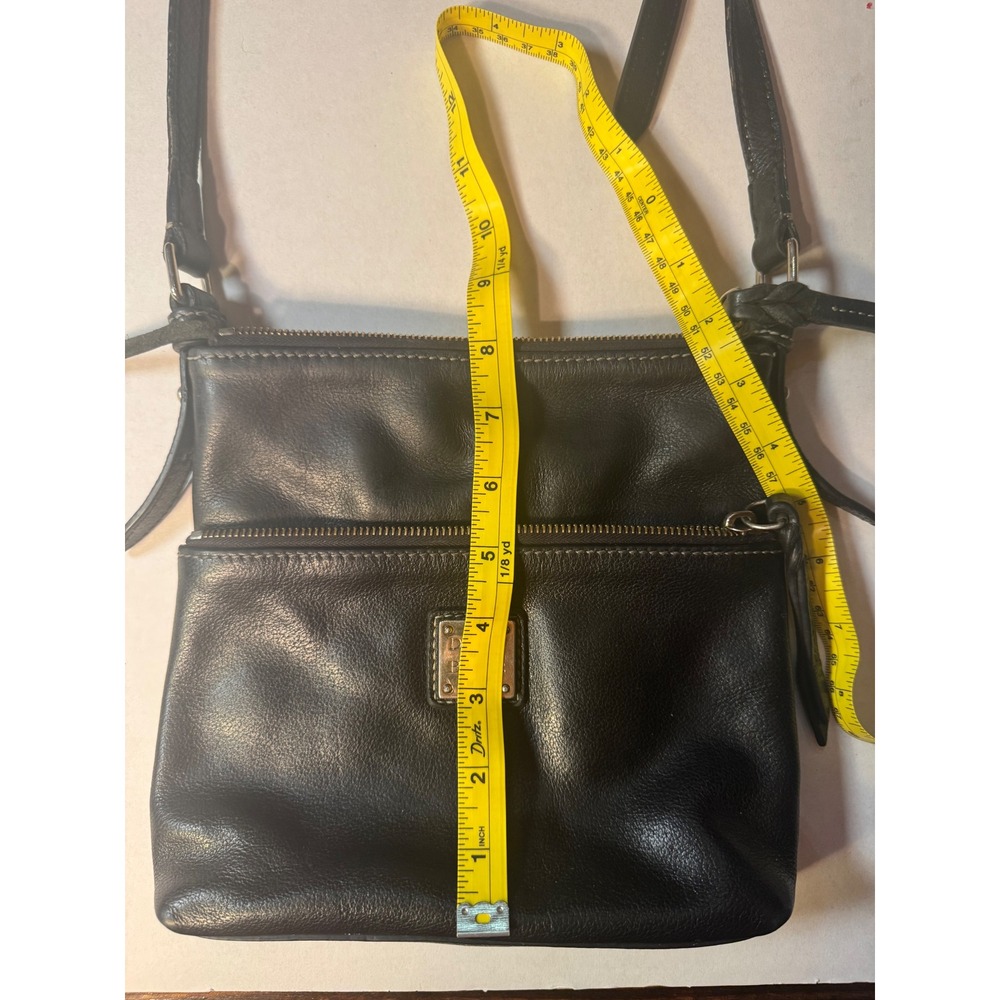Dooney & Bourke Black Leather Triple Zip Crossbody Bag J0392581 - Picture 3 of 13